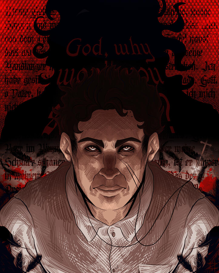 Damien and Croix poster, OC art